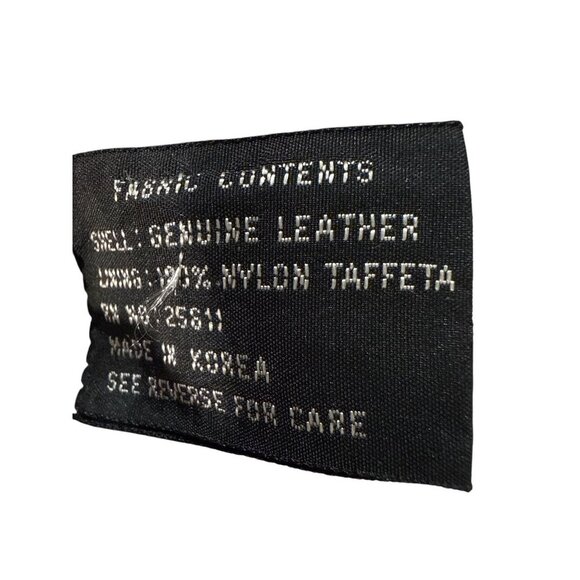 Avanti Tan Genuine Leather Bomber Jacket Size M, Made in Korea Pre-Owned - Picture 14 of 15